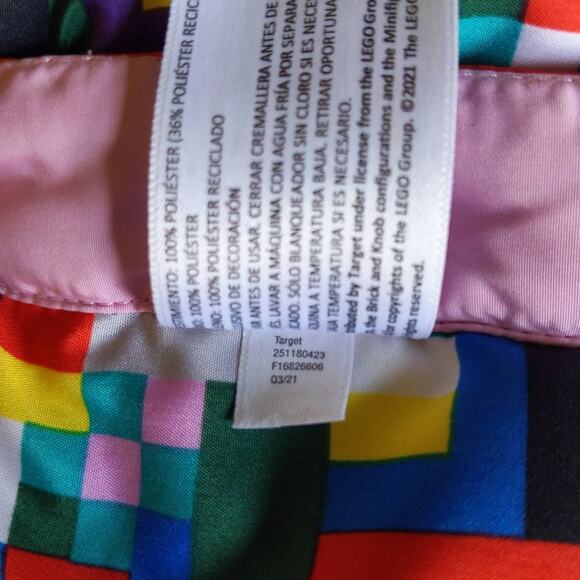 LEGO Target Collaboration Colorblock Puffer Vest Women's M Pink Orange Red - Picture 10 of 12